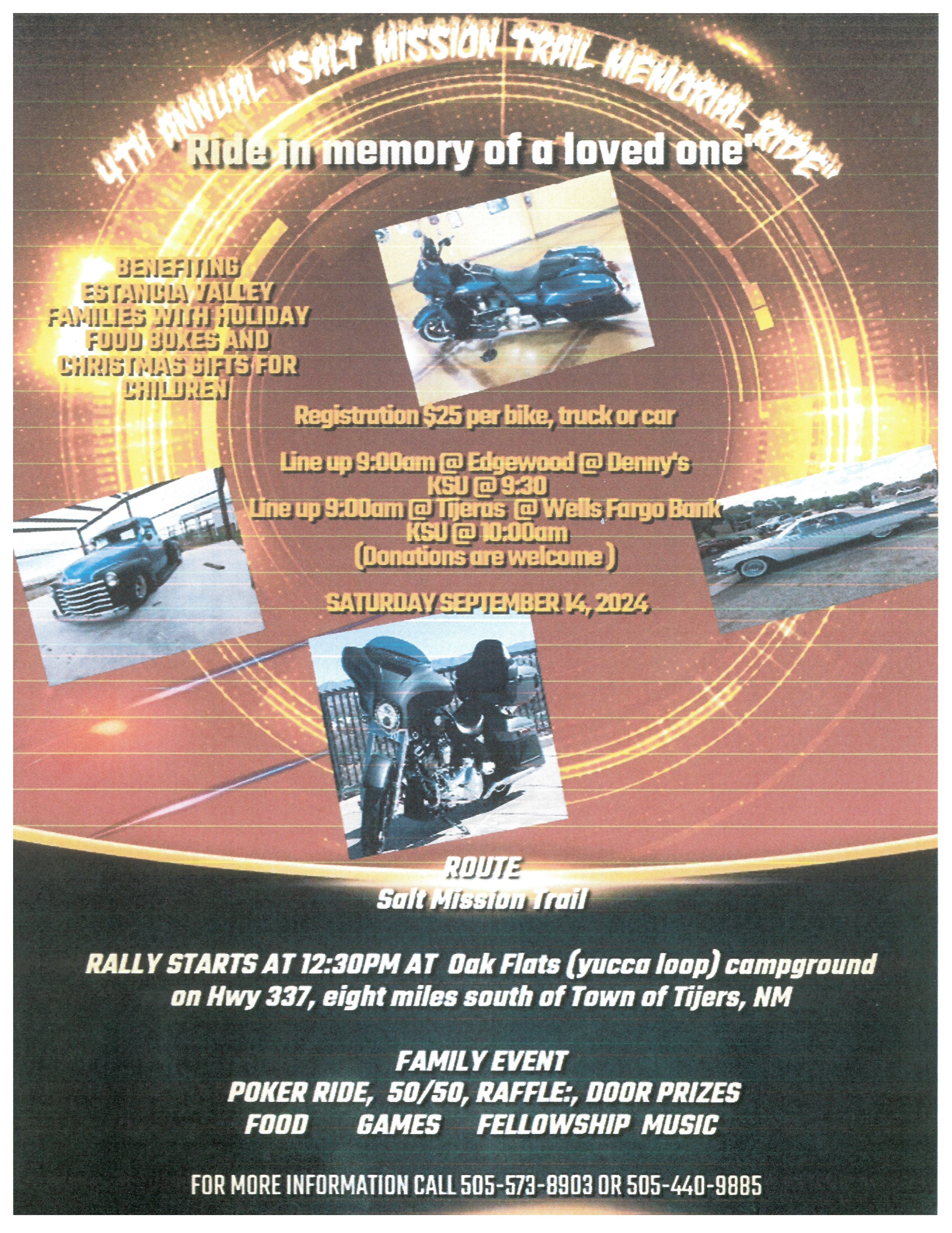 Salt Mission Trail Memorial Ride image